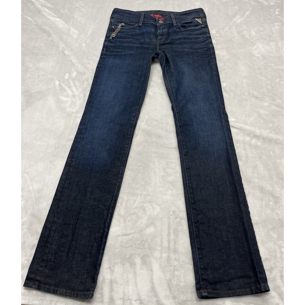 Replay Jeans Women 29x32 Dark Wash Denim Regular Paubdul Straight Whisker Preppy